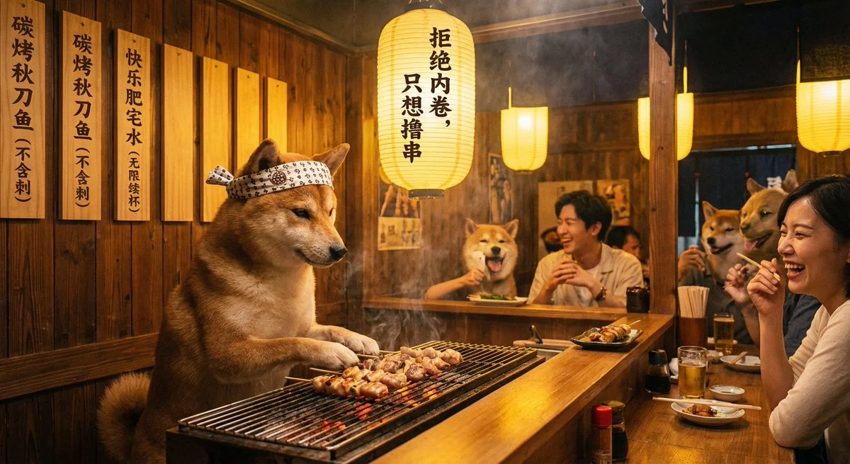 Z-Image Prompt - Japanese izakaya Shiba Inu chef humor creative